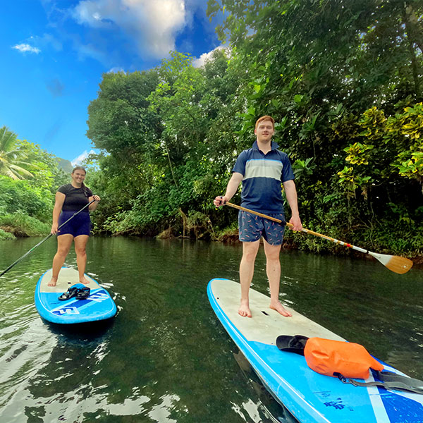 Paddling in Raiatea