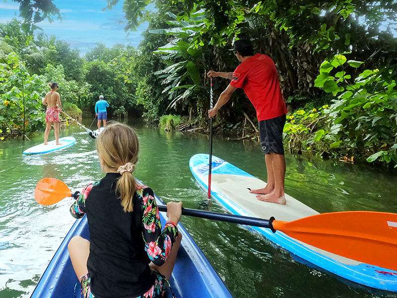 Stand‑up paddle on the Raiatea River